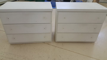 2 White Dressers